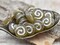*10* 10mm Silver Washed Matte Black Diamond Flat Jelly Roll Beads